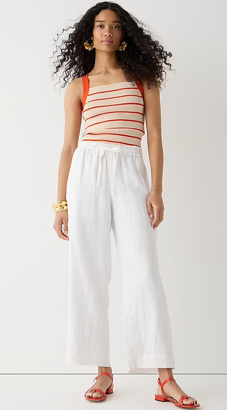 Best white linen trousers sale